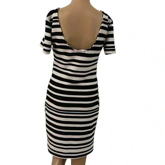 NWT Guilty striped sheath midi dress,Sm, low back,scoop neck ,coastal,summer - Picture 6 of 8